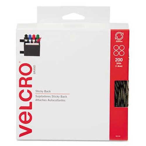 Velcro Sticky-Back Hook and Loop Dot Fasteners, Dispenser, 3/4 Inch, Beige, 200/Roll