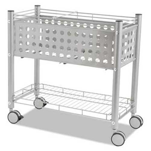 Vertiflex Smartworx File Cart, One-Shelf, 28 1/4w x 13 3/4d x 27 3/8h, Matte Gray