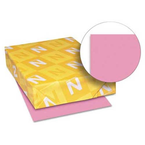 Neenah Paper Astrobrights Colored Card Stock, 65 lb., 8-1/2 x 11, Pulsar Pink, 250 Sheets