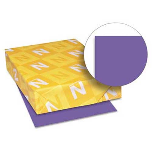 Neenah Paper Astrobrights Colored Card Stock, 65 lb., 8-1/2 x 11, Gravity Grape, 250 Sheets