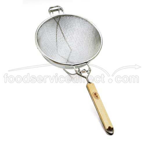 Tablecraft Tinned Medium Double Mesh Reinforced Strainer, 8 3/4 Inch