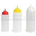 Tablecraft Polyethylene Yellow Widemouth Mustard Squeeze Dispenser with Standard TipTop, 24 Ounce Capacity -- 12 per case