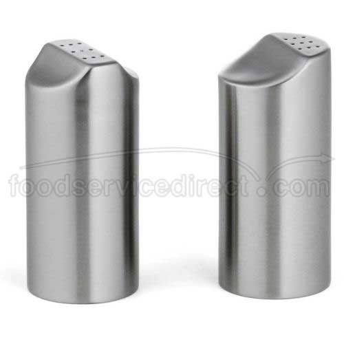 Tablecraft Stainless Steel Marina Salt And Pepper Shaker Set, 2 Ounce Capacity -- 6 Set Per Case
