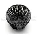 Tablecraft Polypropylene Black Oval Handwoven Basket, 7 x 5 x 2 inch -- 12 per case