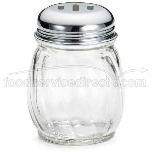 Tablecraft Swirl Glass Cheese Shaker, 6 Ounce Capacity -- 36 Per Case