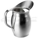 Tablecraft 18/8 Stainless Steel Mirror Finish Bell Water Pitcher with Ice Guard, 2 1/8 Quart Capacity