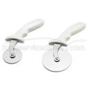 Tablecraft Stainless Steel Large Pizza Wheel Cutter with White ABS Handle, 4 inch