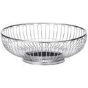 Tablecraft Chrome Plated Round Chalet Basket, 8 1/4 x 2 3/4 inch