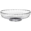 Tablecraft Chrome Plated Oval Chalet Basket, 7 3/8 x 5 1/2 x 2 5/8 inch