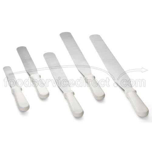 Tablecraft Icing Spatula With White Abs Handle, 14 Inch