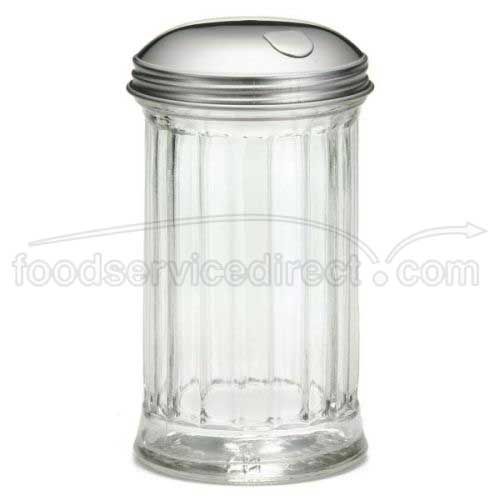 Tablecraft Side Flap Top Glass Sugar Pourer, 12 Ounce Capacity -- 24 Per Case