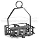 Tablecraft Black Powder Coated Steel Combination Rack, Holds 2 Salt and Pepper Shakers