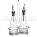 Tablecraft Chrome Plated Rack Cruet Set with Pourer, 6 Ounce Capacity