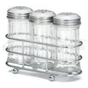 Tablecraft 3 Piece Shaker Set with Rack, 2 Ounce Capacity -- 6 per case