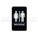 Tablecraft Men/Women Restroom Braille Symbol Signage, 6 x 9 inch