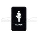 Tablecraft Women Braille Symbol Signage, 6 x 9 inch