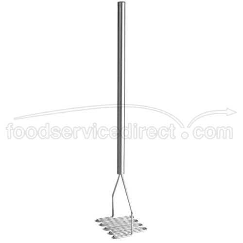 Tablecraft Stainless Steel Square Face Potato Masher, 5.875 X 4 X 18.25 Inch