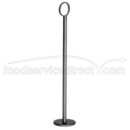 Tablecraft Black Powder Coated Metal Table Number Stand With Flat Bottom, 2.25 X 2.25 X 8 Inch