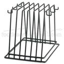 Tablecraft Black Vinyl Coated Cutting Board Rack Only with 6 Hook, 12 x 9.25 x 10 inch