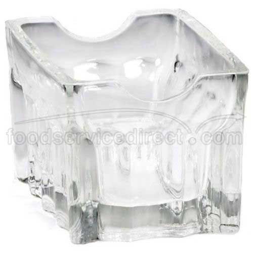 Tablecraft Fluted Glass Sugar Packet Holder, 3.5 X 2.5 X 2.125 Inch -- 12 Per Case