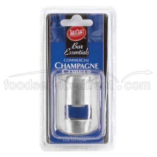 Tablecraft 18-0 Stainless Steel Champagne Sealer, 1.5 x 1.5 x 2.25 inch -- 6 per case