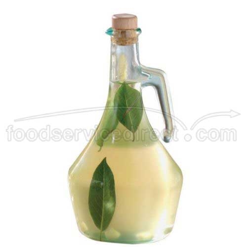 Tablecraft Portabella Glass Olive Oil Bottle with Cork Stopper, 16 Ounce Capacity -- 6 per case