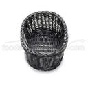 Tablecraft Ridal Collection Polypropylene Black Oval Handwoven Basket, 9.25 x 6.25 x 3.25 inch -- 12 per case