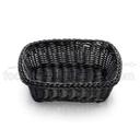 Tablecraft Ridal Collection Polypropylene Black Handwoven Rectangular Serving Basket, 11.5 x 8.5 x 3.5 inch -- 6 per case
