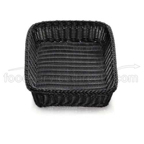 Tablecraft Ridal Collection Polypropylene Large Black Handwoven Rectangular Display Basket, 19 X 14 X 4 Inch -- 6 Per Case