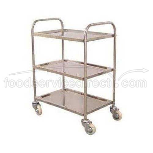 Luxor All Stainless Steel Three Shelf Cart, 26 x 16 x 37 inch