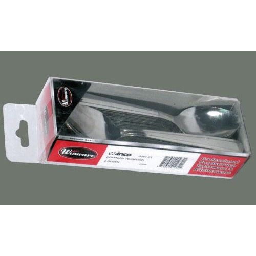 Winco Windsor 18/0 Stainless Steel Medium Weight Teaspoon, 5.75 x 1.22 inch -- 24 per case.