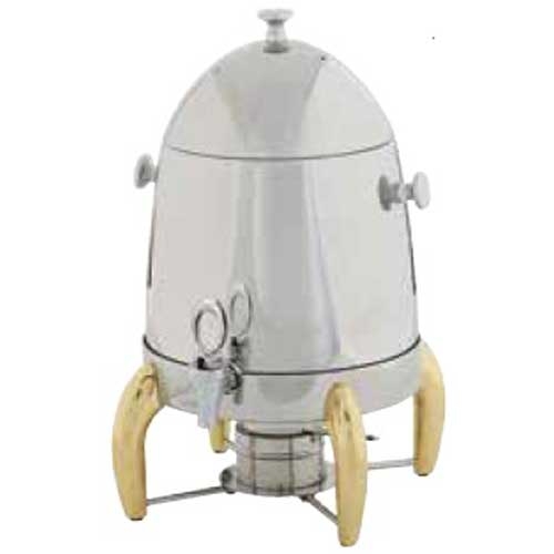 Winco Virtuoso Stainless Steel Gold Accent Coffee Urn, 3 Gallon.