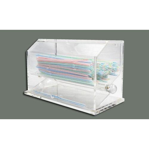 Winco Acrylic Straw Dispenser, 10 3/4 X 4 3/4 X 7 Inch