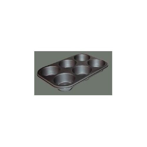 Winco Tin Plate 6 Cup Non Stick Muffin Pan, 13 X 8 1/2 Inch