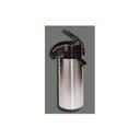 Winco Stainless Steel Body Glass Lined Lever Top Vacuum Server, 2.2 Liter.
