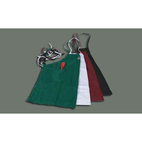 Black Winco Cotton/Poly Blend Bib Apron with Pocket, 31 x 26 inch.