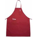 Winco Red Full Length Bib Apron with Pocket, 31 x 26 inch -- 12 per case.