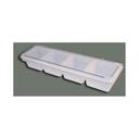 Winco Plastic White 4 Compartment Bar Caddy, 18 x 5 x 3 inch -- 1 set.