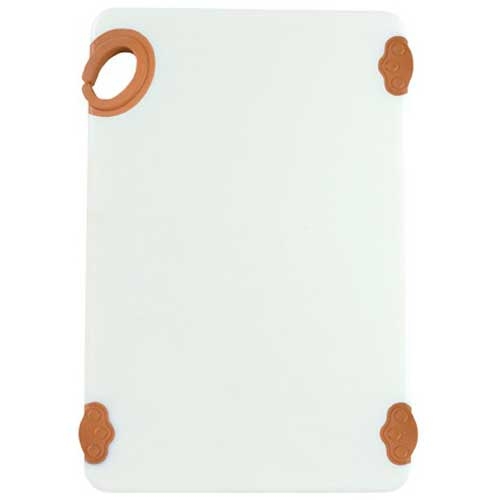 Winco StatikBoard Brown Cutting Board with Hook, 12 x 18 x 1/2 inch -- 6 per case.