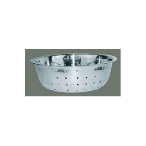 Winco Stainless Steel 5 MM Hole Chinese Colander, 15 inch.