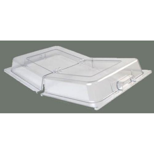 Winco Polycarbonate Full Size Hinged Dome Cover Only, 21 x 13 inch.