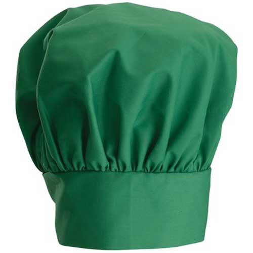 Winco Bright Green Velcro Closure Chef Hat, 13 inch -- 24 per case.