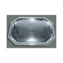 Winco Chrome Plated Octagonal Serving Tray, 17 x 12 1/2 inch.