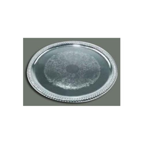 Winco Chrome Plated Oval Serving Tray, 18 3/4 x 13 inch.