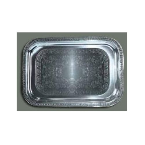 Winco Chrome Plated Oblong Serving Tray, 18 x 12 1/2 inch.