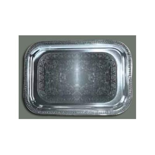 Winco Chrome Plated Oblong Serving Tray, 20 x 14 inch.