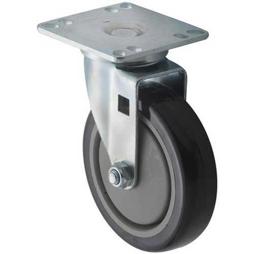 Winco Universal Plate Caster Set for 3 1/2 x 3 1/2 inch Universal Plate, 5 inch -- 4 set per case.