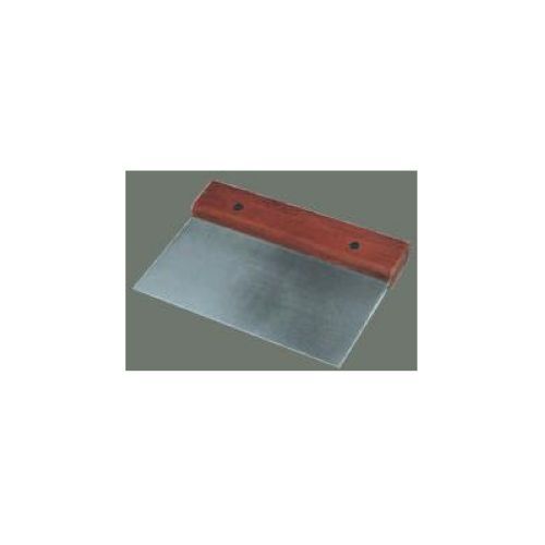 Winco Stainless Steel Dough Scraper With Wood Handle, 6 X 3 Inch Blade