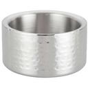 Winco Satin Finish Hammered Double Wall Wine Coaster, 5 inch Dia -- 12 per case.