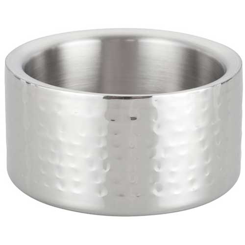 Winco Satin Finish Hammered Double Wall Wine Coaster, 5 inch Dia -- 12 per case.